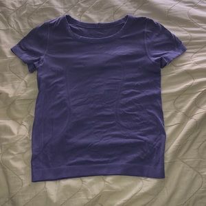 Purple lululemon swiftly tech short sleeve shirt